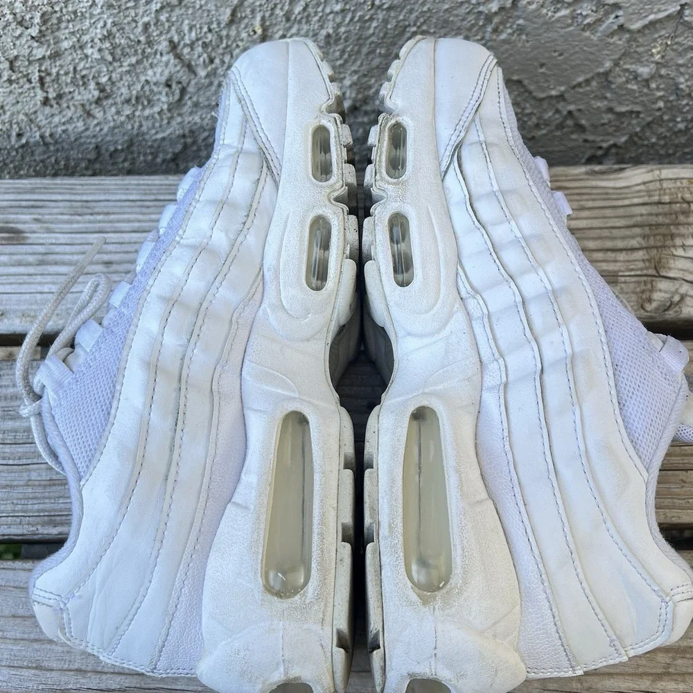 Nike Shoes Men Size 6.5Y Air Max 95 Recraft (GS) US Triple White Retro